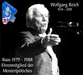 Die Mostertpöttches trauern um Wolfgang Reich
